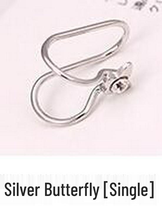 Korean Pearl and Diamond Star Ear Cuffs - U-Shaped Temperamental Stud Earrings