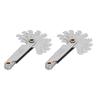 2Pcs Thread Gauge 60 Degrees  20 Blades Metric Stainless Steel Industrial Screw Pitch Measuring Tool