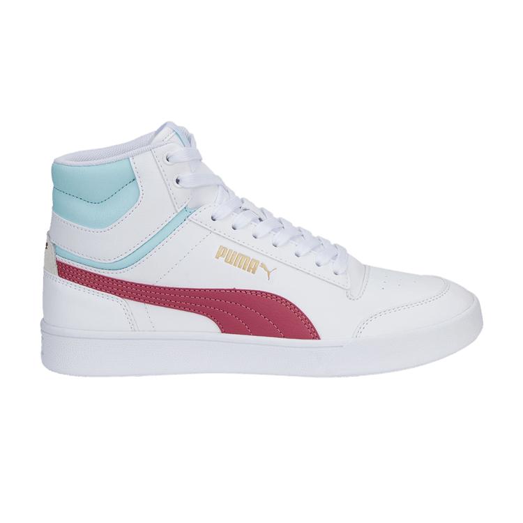 Puma Pantofi sport unisex Shuffle Mid White Dusty Orchid Light-Aqua Team-Gold 380748-11