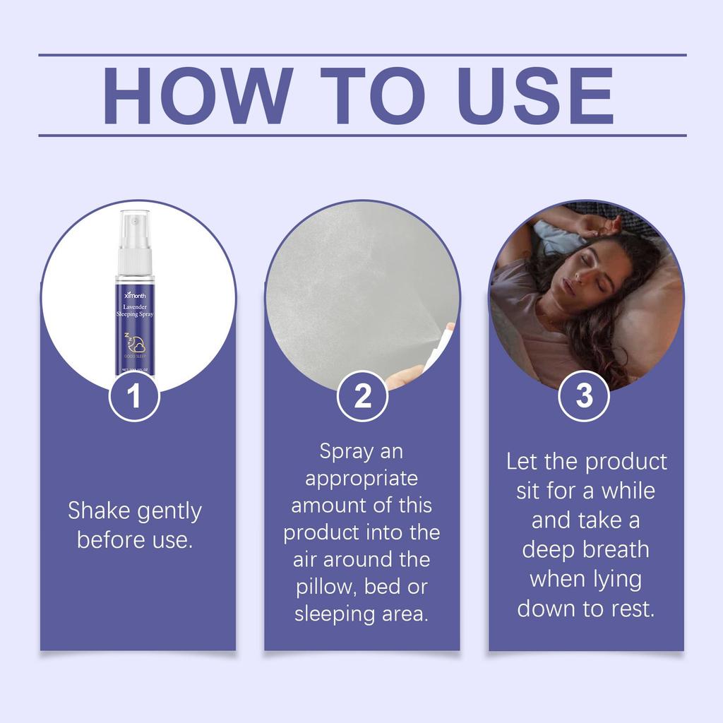 XIMONTH Lavender Sleep Mist Night Tranquility Gentle Pampering Sleep Body Care Pillow Spray