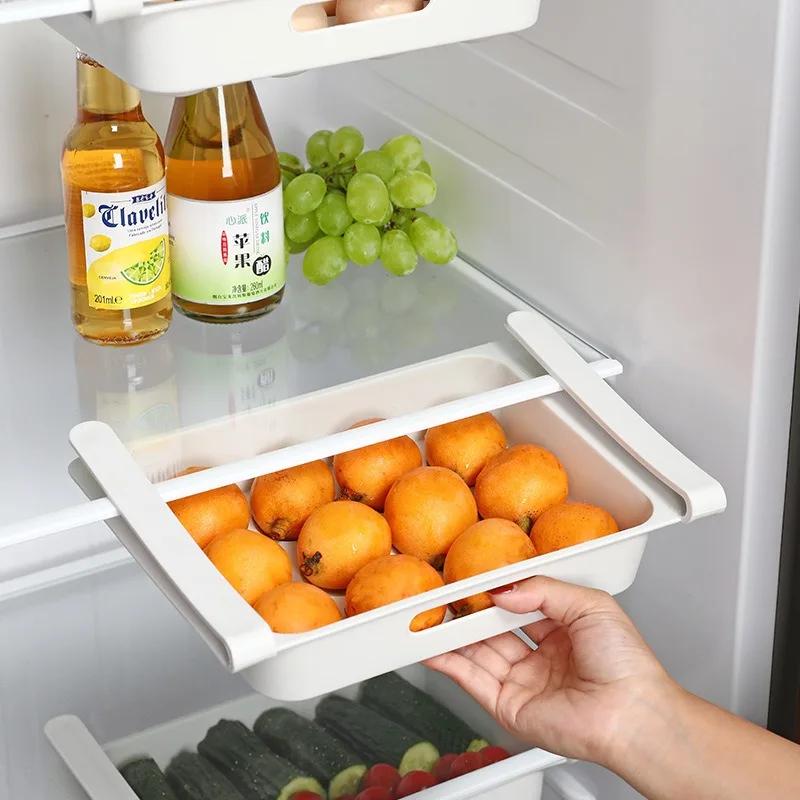 Refrigerator Drawer Type Egg Storage Box Pull-out Fruit and Vegetable Storage Box 12 Grid Egg Preservation Box Refrigerator Sort