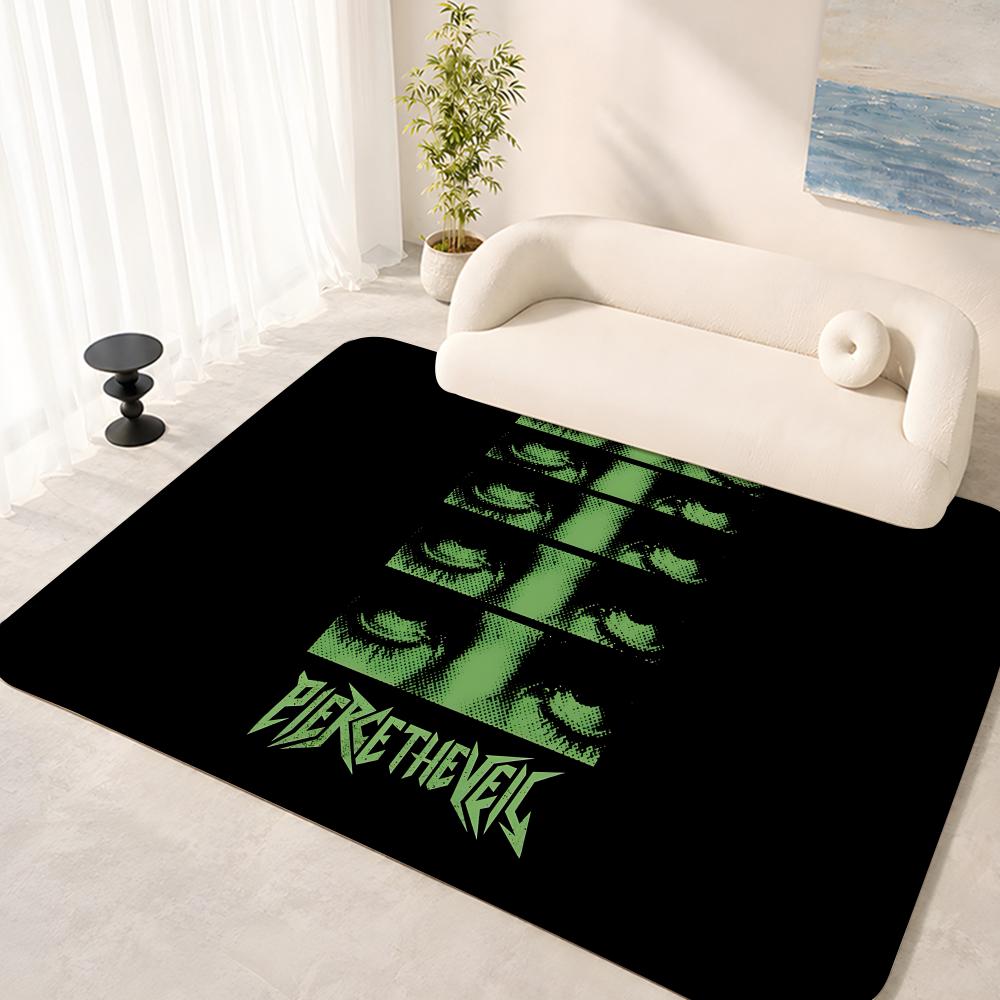 P-Pierce The Veil Band Collide With The Sky Floor Mat Floor Mat Soft Flannel Non-Slip Door Rug for Living Room
