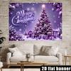 1Pcs Purple Christmas Tree Gift Boxes Baubles Decoration Background Xmas Backdrop Decorations For Photo Studio Photo Booth Party