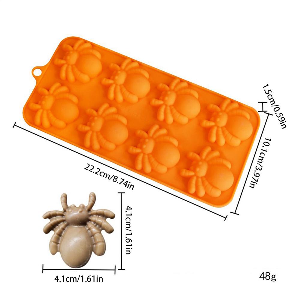 Halloween Molds Silicone Candy Spider Broom Pumpkin Moulds Easy Release Non Stick Silicone Mold For Craft Wax Fondant Resin Soap