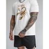 European sizes Men's Scorpio Zodiac Graphic T-Shirt - Summer Casual Short Sleeve Round Neck with Scorpion & Astrological Print, Breathable Soft