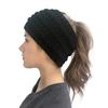 Women Fashion Outdoor Solid Splice Hats Crochet Knit Holey  Cap Headband
