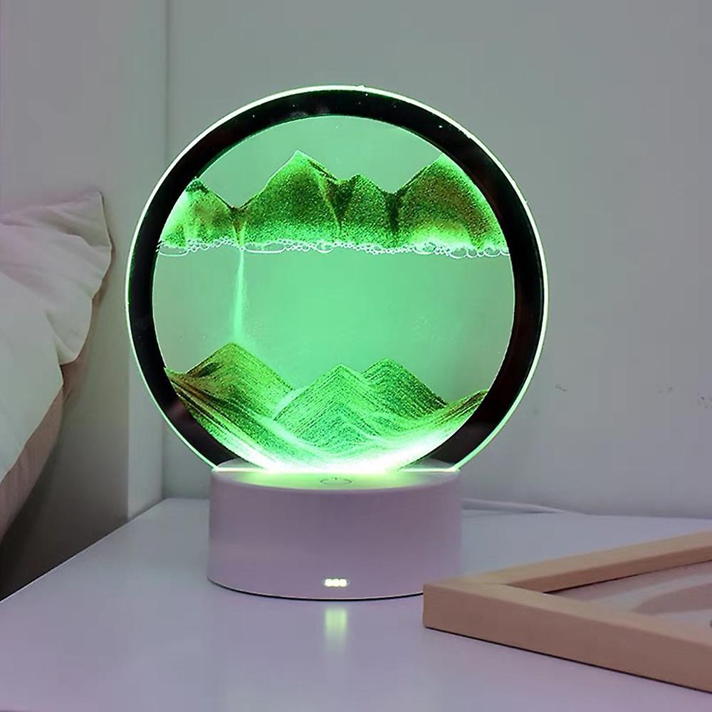 3D Standing Quicksand Painting Lamp with Light Stylish Desktop Decorative Light Gift for Birthday Christmas