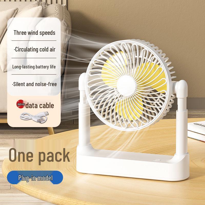 Portable USB Rechargeable Clip-On Night Light & Fan Combo Multi-functional Retractable Fan