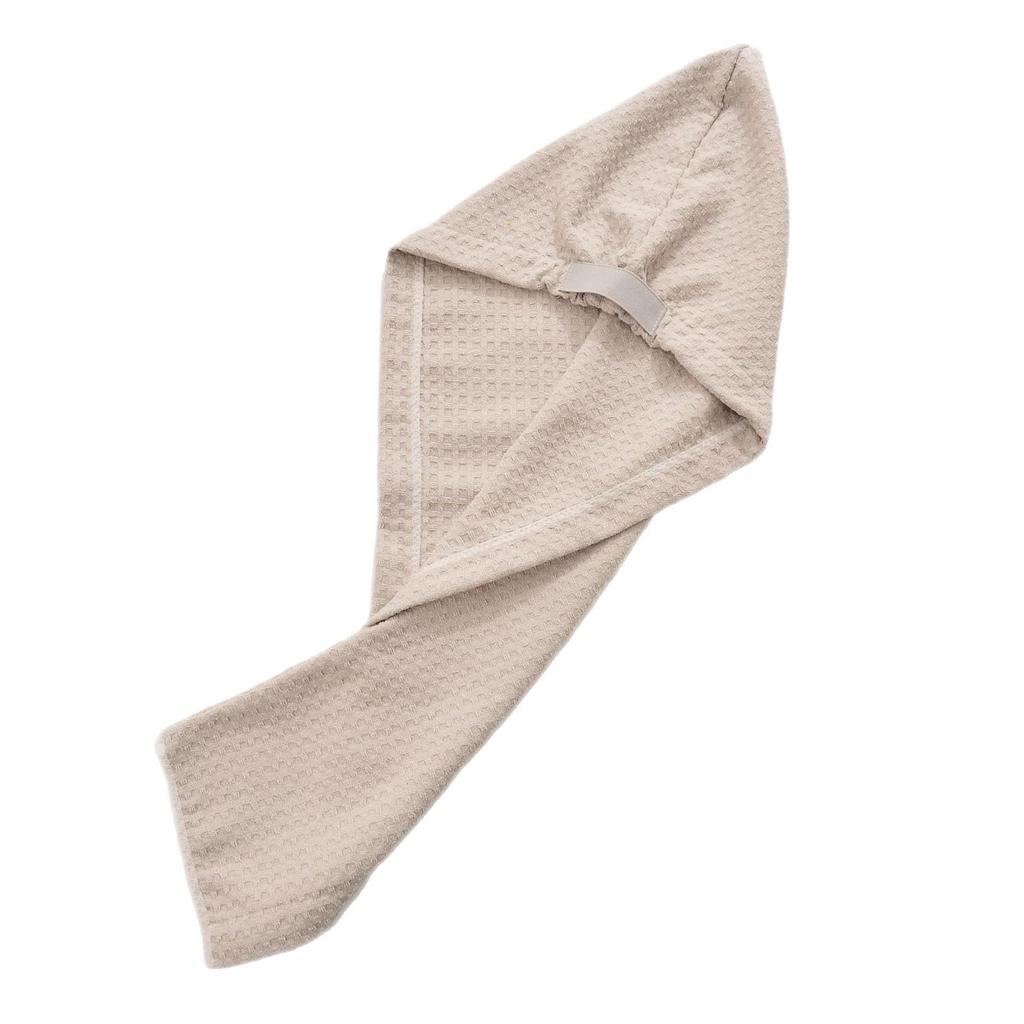 Women's Quick-Dry Waffle Hair Wrap - Absorbent, Wide-Tail Bath Cap for Adults