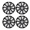 4 Piezas 14 Pulgadas Cubo Completo Aspecto Elegante Se Ajusta a Rueda R14 Cubierta para la Mayoría de Coches Camionetas SUV