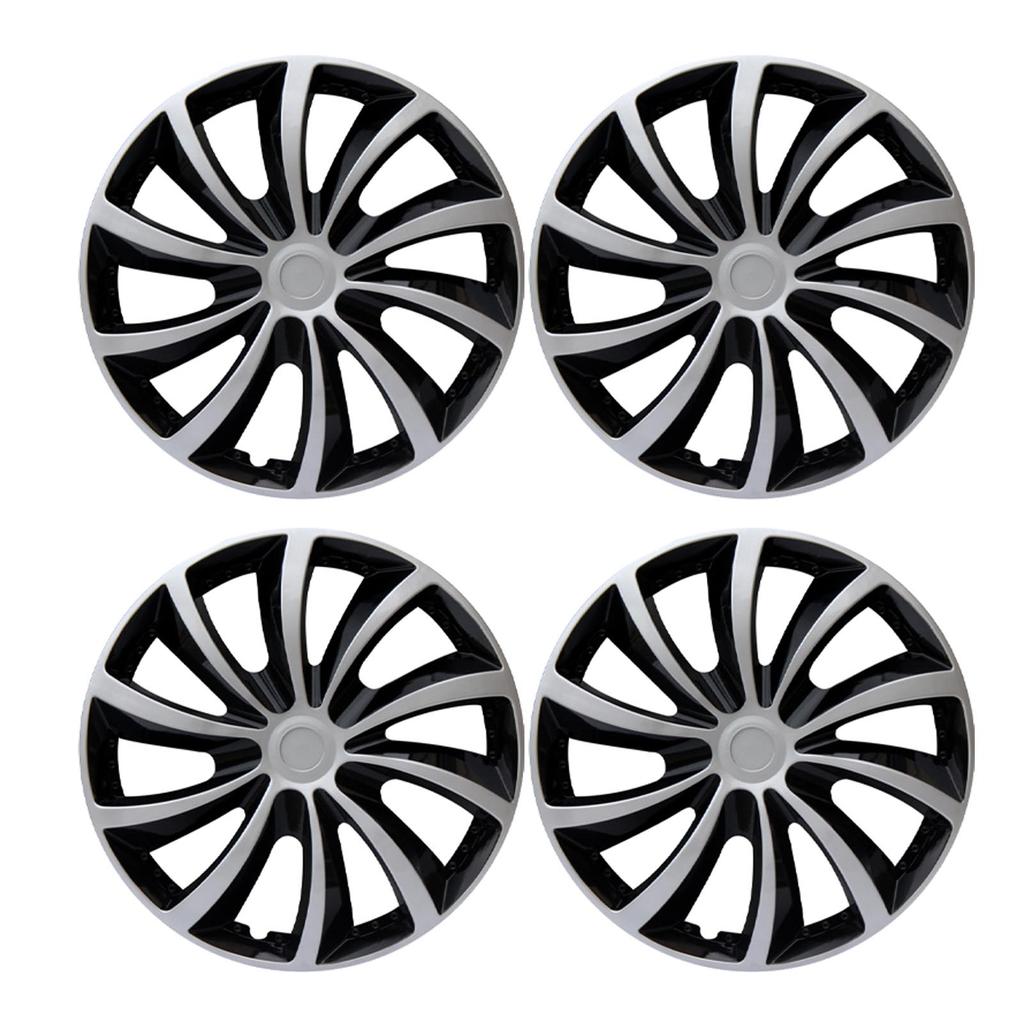 4 Piezas 14 Pulgadas Cubo Completo Aspecto Elegante Se Ajusta a Rueda R14 Cubierta para la Mayoría de Coches Camionetas SUV