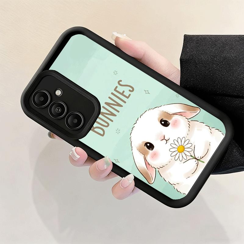 Phone Case for Samsung Galaxy A17 A16 A15 A14 A13 Cute Cartoon Bunny Rabbit A56 A36 A26 A55 A35 A25 A54 A34 A24 A53 A33 A23 A07