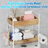 Multipurpose Over Toilet Storage Rack 2 Tiers Bathroom Organizer Shelf with Hooks
