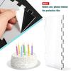6Pcs Large Acrylic Cake Scraper Set Cakes Smoother Scraper Transparent Decorating Contour Stripe Cake Comb Kitchen Baking Tool