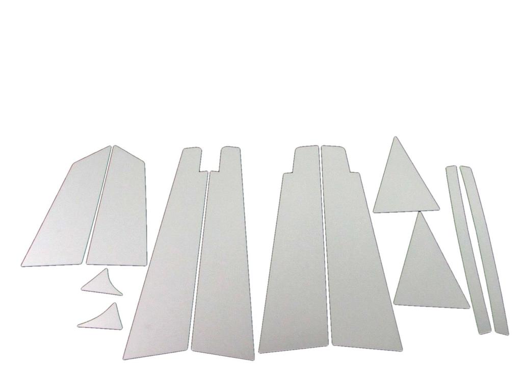 BRIGHTZ Stainless Steel Pillar Panels for Honda Odyssey with Standard Set 8940 Ultra-Mirror RB1-2 (Early Model) RB1/RB2 (Compatible Visors) 12-Piece