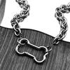 Punk Korean Dogs Bone Pendant Necklace For Women Egirl Stainless Steel Silver Color Cool Accessory Cute Diy Chain Jewelry Goth