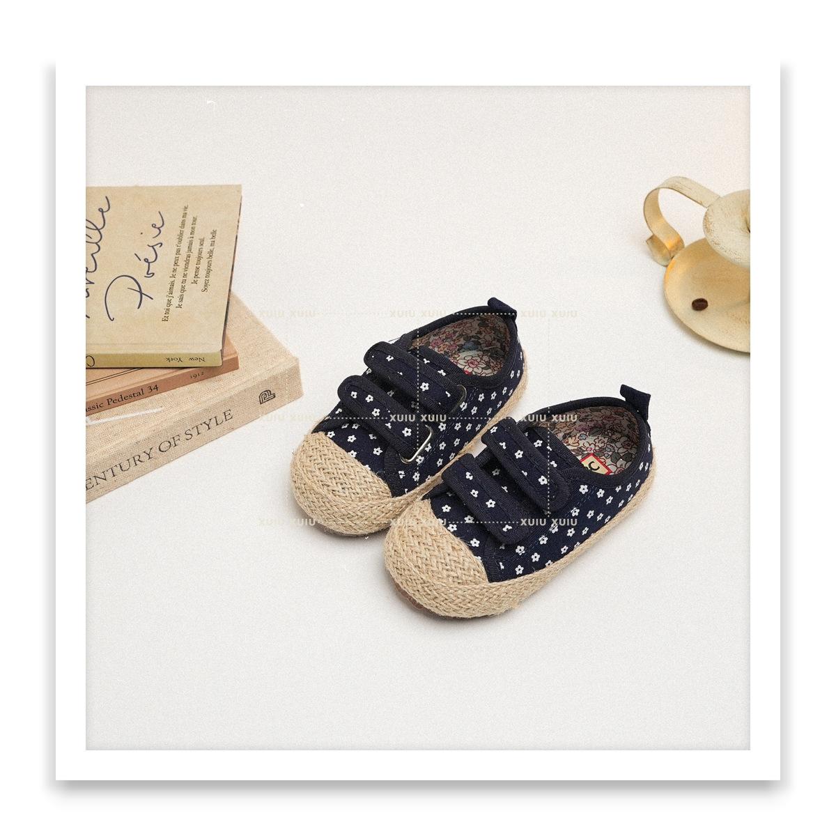 

XSHX Эспарто Средиземноморские детские туфли рыбака ретро плетеные из конопли весенне-осенние для мальчиков и девочек [Обувь Вэньчжоу] 25