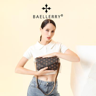 Baellerry Women's European and American Style Small Hasp Flap Bag All Match Crossbody Bag Fashion Monogram Shoulder Bag