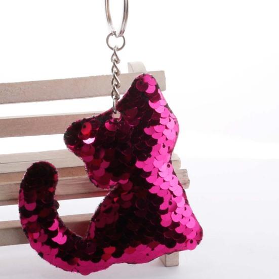 Roztomilý reflexní flitrový přívěsek s přívěskem na klíče s přívěskem na klíče jako dárek