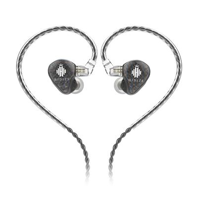 Hidizs Alto Desempenho Driver Dinâmico de Circuito Magnético Duplo Preto MS1-Galaxy Monitor Intra-auricular, (sem microfone)
