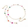  Ins Niche Design Stainless Steel Handmade Colorful Small Flower Chain Bracelet Suitable for Summer Beach