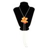 Orchid Flower Necklace Cloth Simulation Flower Earrings Personality Clavicle Chain  Ladies