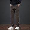 New men's casual pants loose straight versatile business pants trendy velvet thick long pants