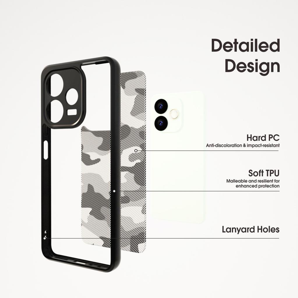 IBMRS For Oppo A5 Pro 4G (Global)/5G (Global) Case Soft TPU Frame Hard PC Back Anti-Fall Phone Cover