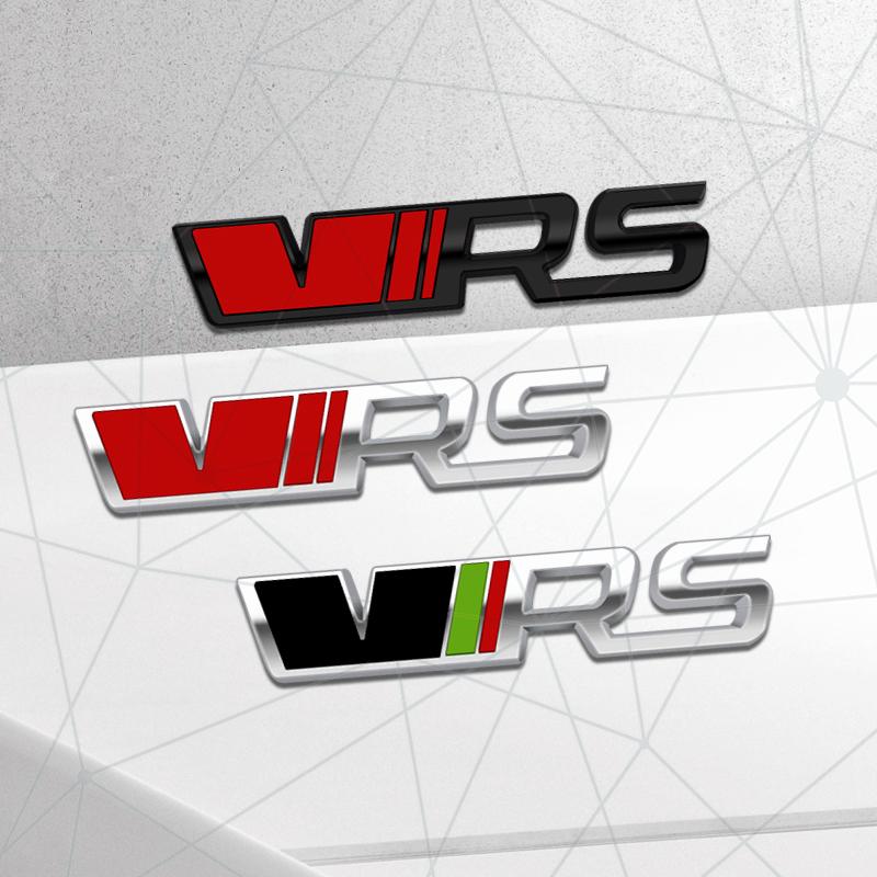 3D Auto Metall VRS Abzeichen Auto Lenkrad Emblem Aufkleber LOGO Dekor Für Skoda Elroq Enyaq Superb Octavia Karoq Kamiq Fabia Yeti