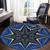 1pc Blue Star Mandala Chair Carpet for Office Non-Slip Mat for Office - Decorative Floor Mat  yy251030220