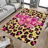 1 Stück Leopardenmuster Glitzer Rutschfester Boden Teppich Kompatibel für Büro & Wohnzimmer & Schlafzimmer & Esszimmer - Weich & Muster-G0342