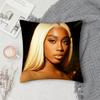 Rapper F-Flo Milli Fine Ho Stay Pillow Case Square Double-Sided Printing Short Plush Sofa Cushion Cover Bedroom Pillow