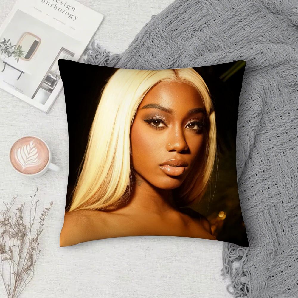 Rapper F-Flo Milli Fine Ho Stay Pillow Case Square Double-Sided Printing Short Plush Sofa Cushion Cover Bedroom Pillow