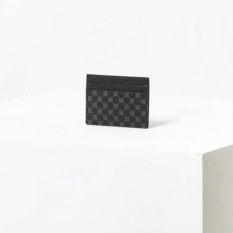 Daks Black Louis Dd Pattern Color Block Pvc Card Holder Dbho6e131bk