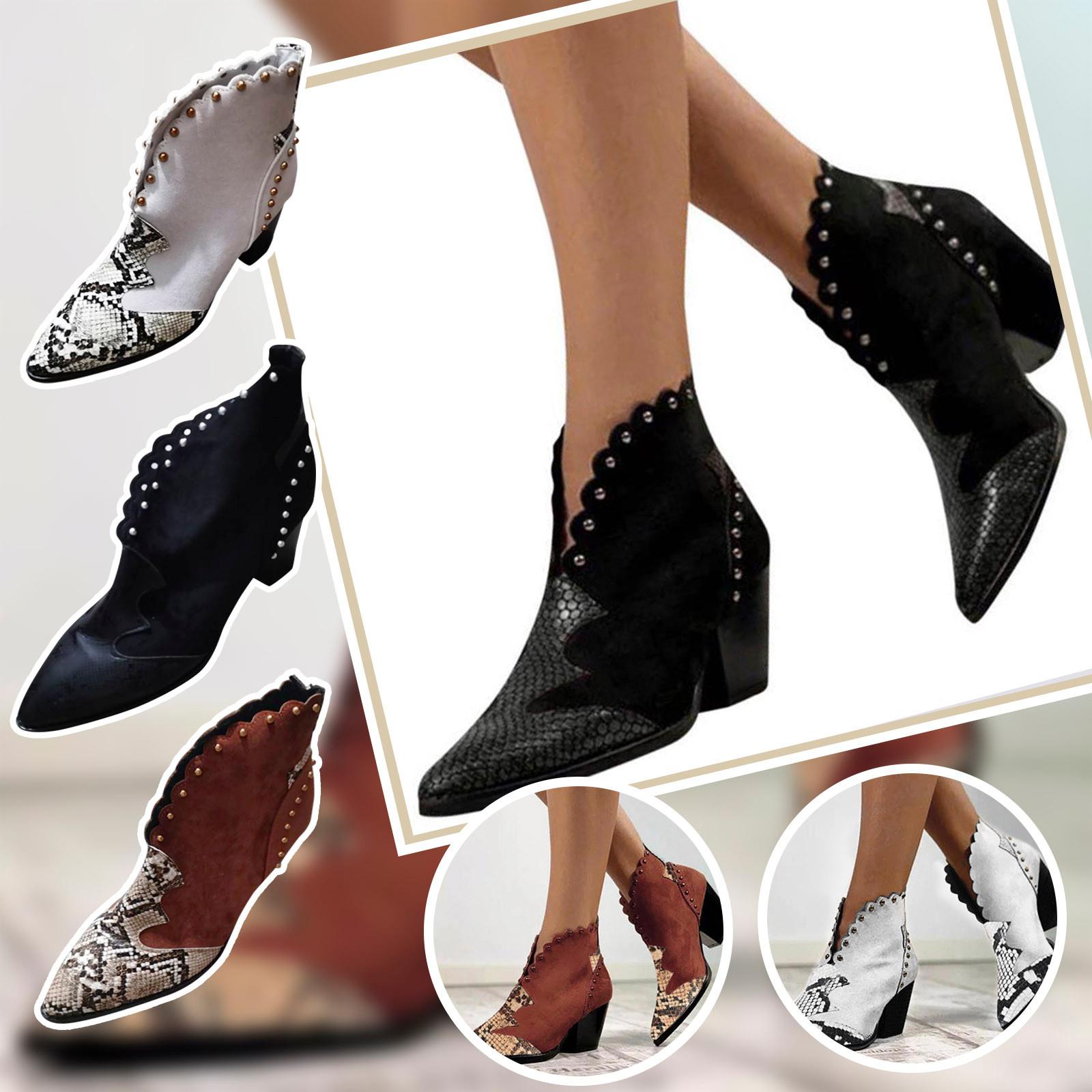 

Boots Fashion Roman Thick Heel Pointed Flanging Women s Shoes