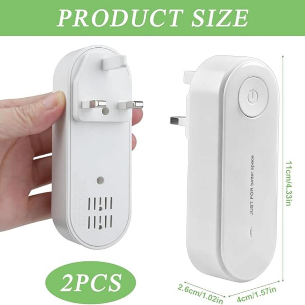 2 pezzi Purificatore d'aria ionico portatile Tecnologia negativa Controllo degli acari Repellente a ultrasuoni per cam