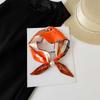 Summer High-grade Magnetic Suction Small Silk Scarf Versatile Anti-sun Scarf Satin Silk Scarf Long Strip Foreign-style Butterfly Scarf Female