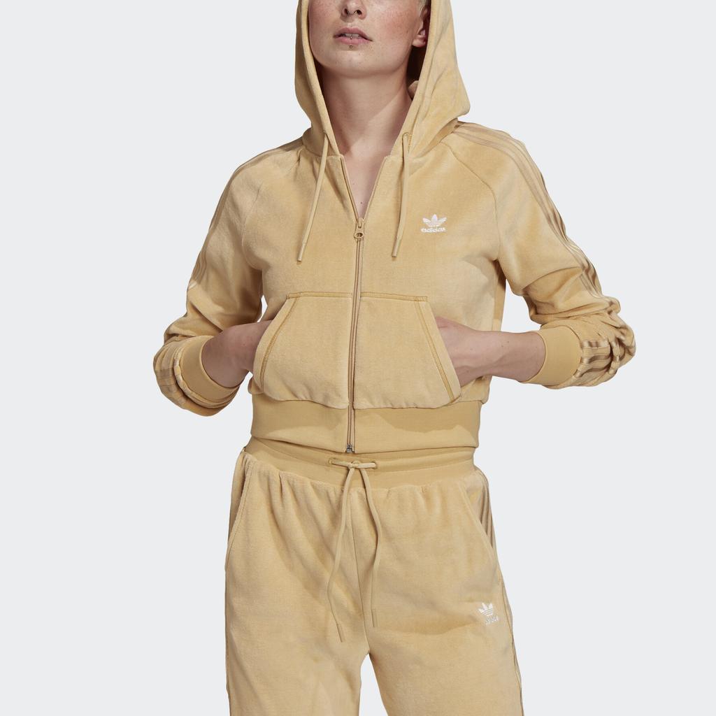 adidas Originals Cropped Coats Women's Beige Hooded Moderate H18826