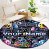 Pac-Man Custom Name Round Area Rug,Carpet Rug for Living Room Bedroom Sofa Playroom Decor,Non-slip Floor Mat