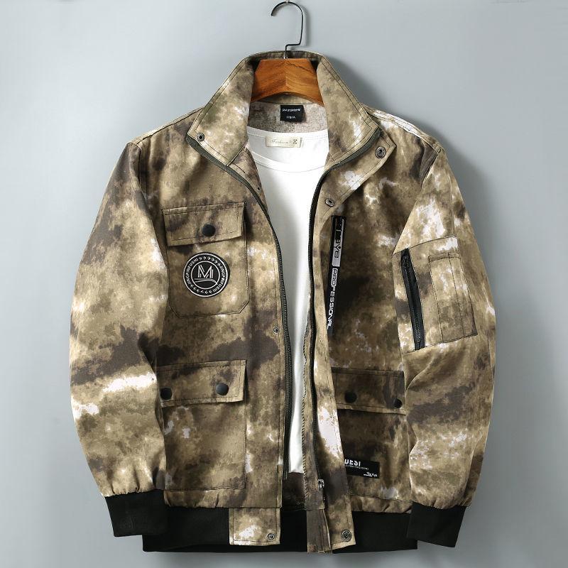 Herrenbekleidung Zweiteiliges Set Training Zweiteiliges Sweatshirt Cargohose Herrenbekleidung Schwere Jacken Arbeitskleidung Camouflage-Anzug