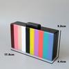 New Trendy Bags Fashion Women Handbags Candy Striped Acrylic Luxury Party Prom Evening Bag Woman Casual Wedding Box Clutch Purse