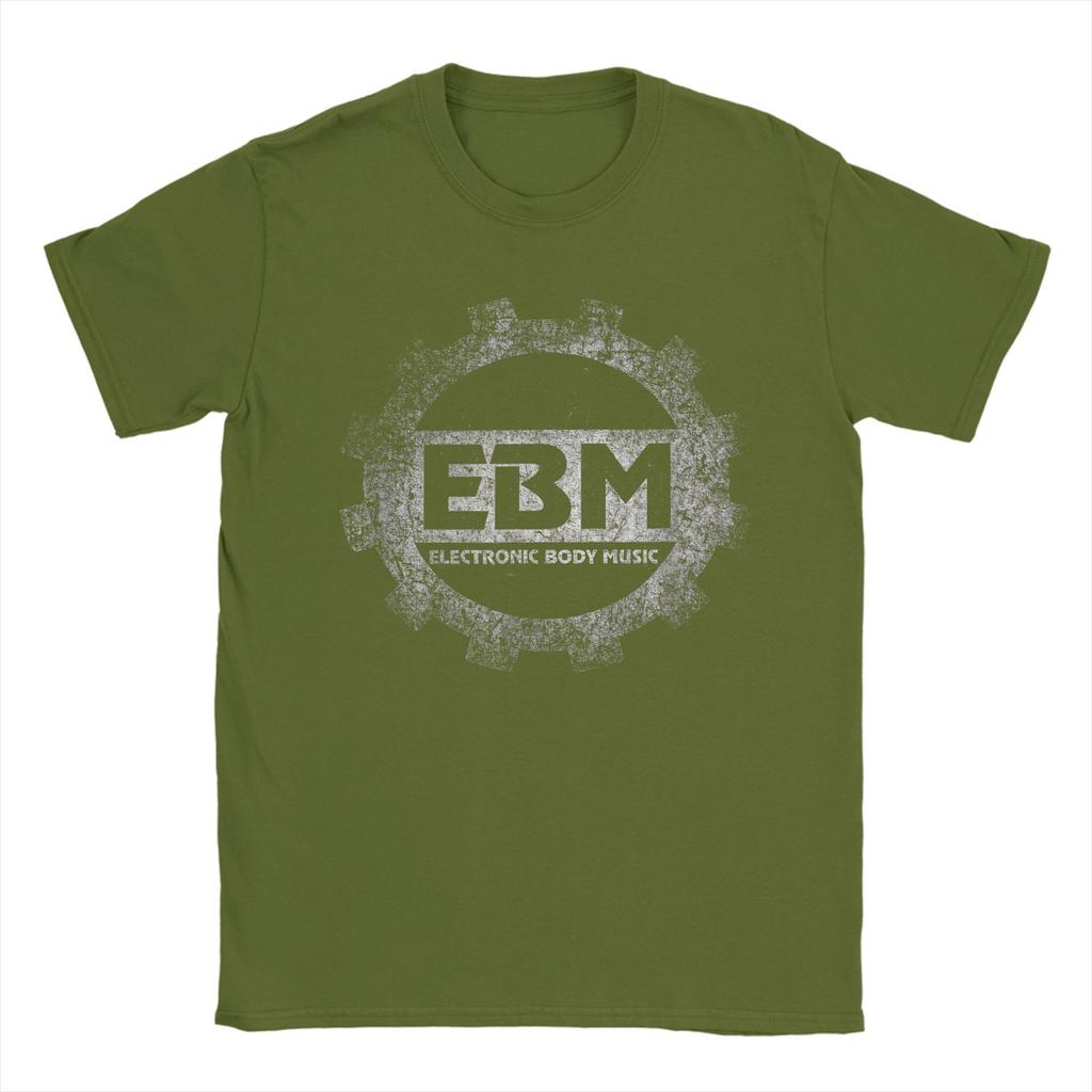 EBM Electronic Body Music Grunge T Shirts Men Cotton Novelty T-Shirt O Neck  Tees Short Sleeve Clothes Unique