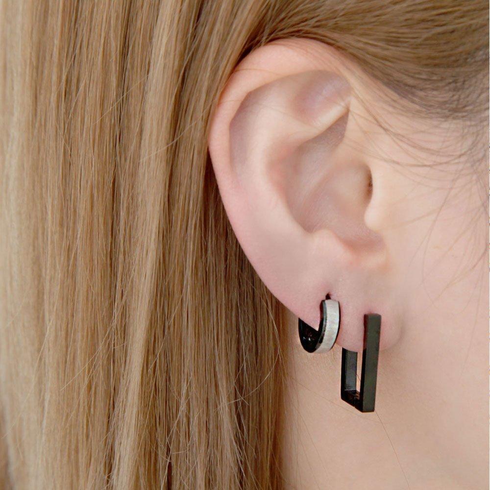 [1+1] Surgical Piercing Square Rings (Choose 1 of 3) (Single Side Sale)