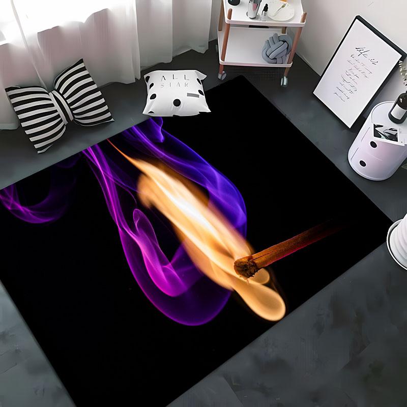 Naughty Matchstick 3D HD Cartoon Area Rug, Rugs Living Room,tapete for Bedroom Sofa Kitchen Doormat Decor,Kids Non-slipFloor Mat