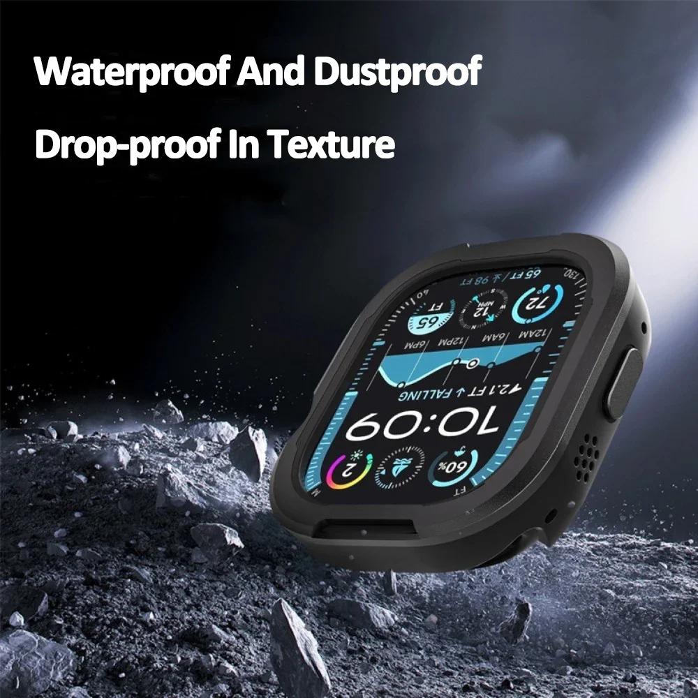 Metal+TPU 2 in1 WatchCase for Apple Watch Ultra 3 2 49mm 11 10 9 8 46mm 45 41 40mm Bumper Frame Protector for iwatch Luxury Case
