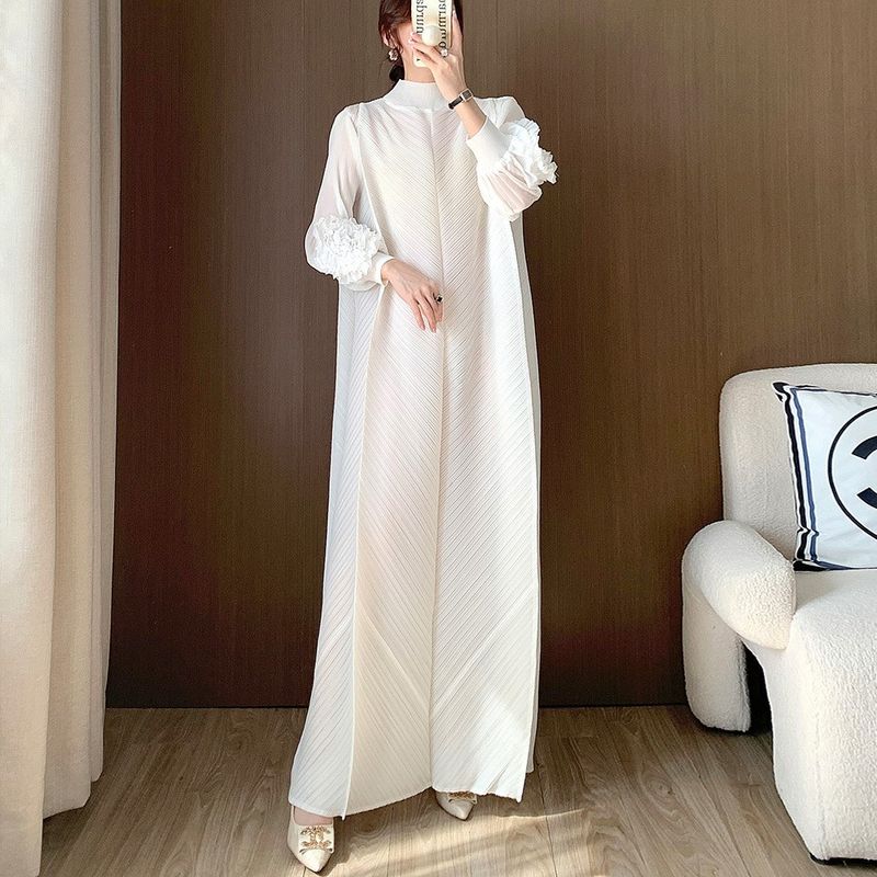 

Платье с драпировкой Санжай Женское 2025 Новое поступление Расширенное Нарядное Свободное Платье Классное Формальное Платье White One size