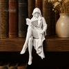 3D Printed Home Accents Ghost Girl Reading Statue, Elegant Faceless Figurine, Minimalist White Desk Cute Figurine Decor for Shelf Edge, Gothic