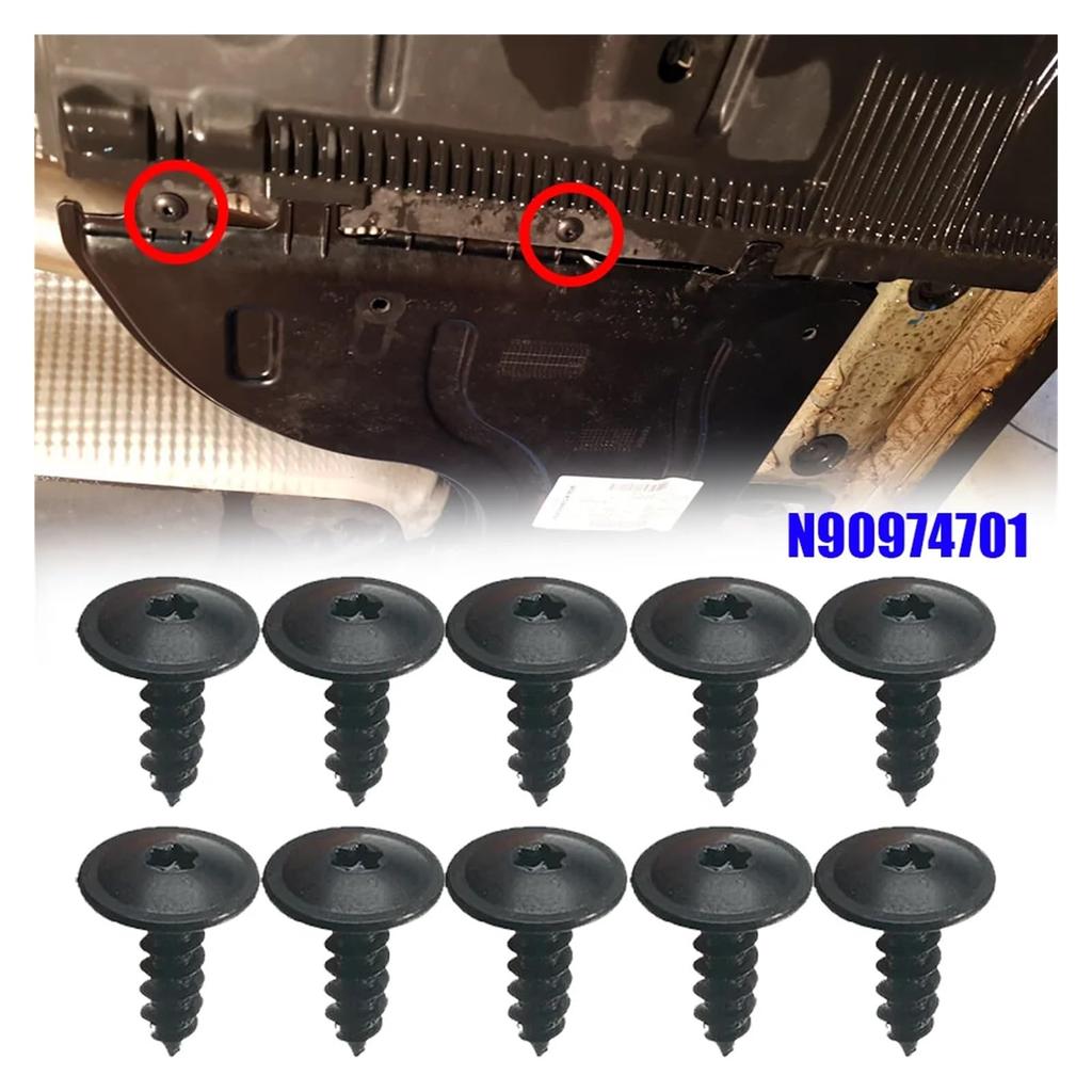 QASTGDE 10pcs Car Engine Cover Under Tray Splash Guard/Arch Torx Screw Retainer Fastener Clip Bolt