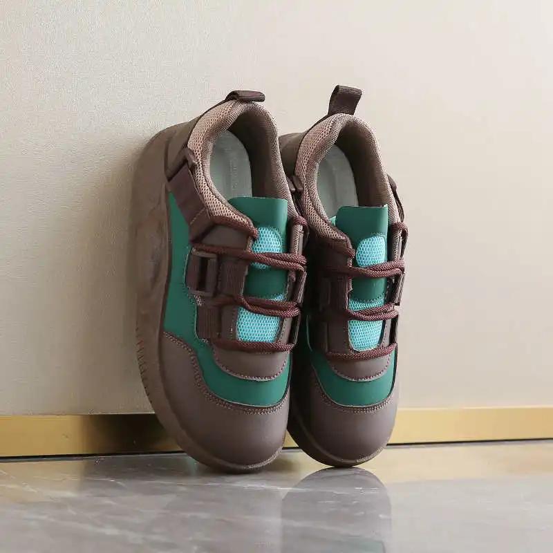 Rubber Sole Key Height Women's Luxury Walking Shoes Sapa Tennis Sneakers Green White Sports Suppliers Tenise Best