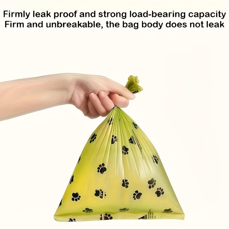 Thick Polyethylene Pet Poop Bags, Leak-Proof & Odor-Blocking, Paw Print Design for Dogs & Cats